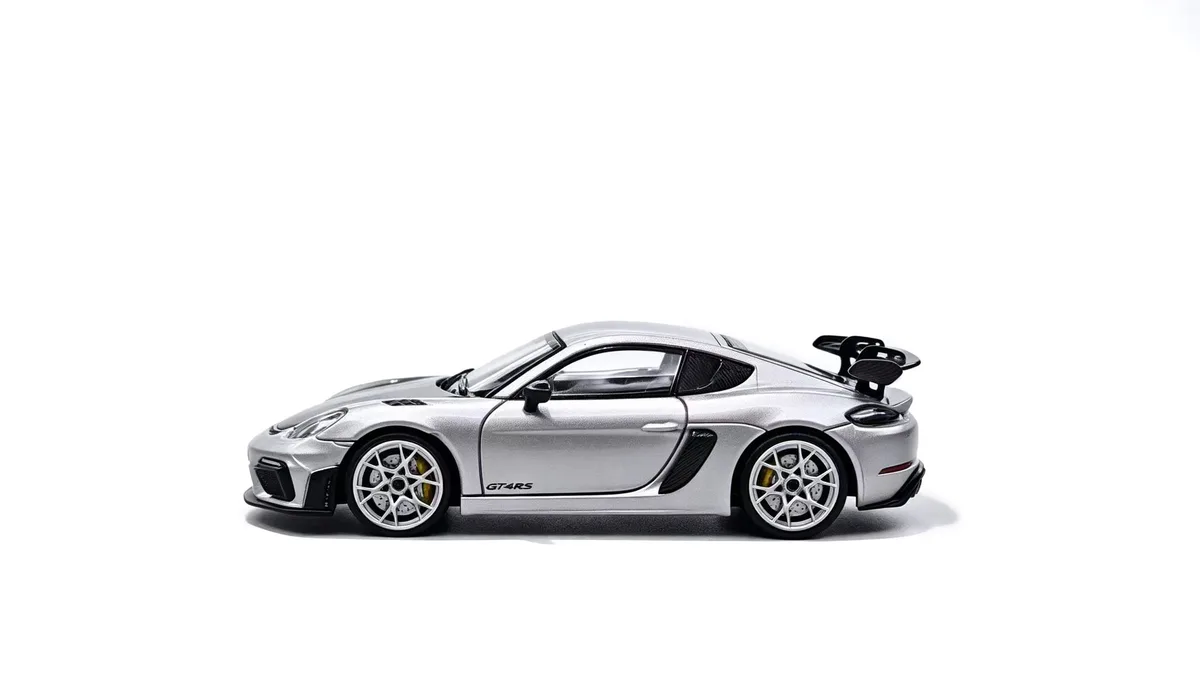 Jicar 1:64 718 GT4 RS Silver with Full Carbon Hood
