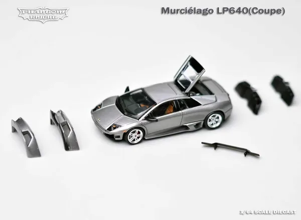 Phantom Knight PK 1:64 Murcielago LP640. Gun Metal Grey, Coupe