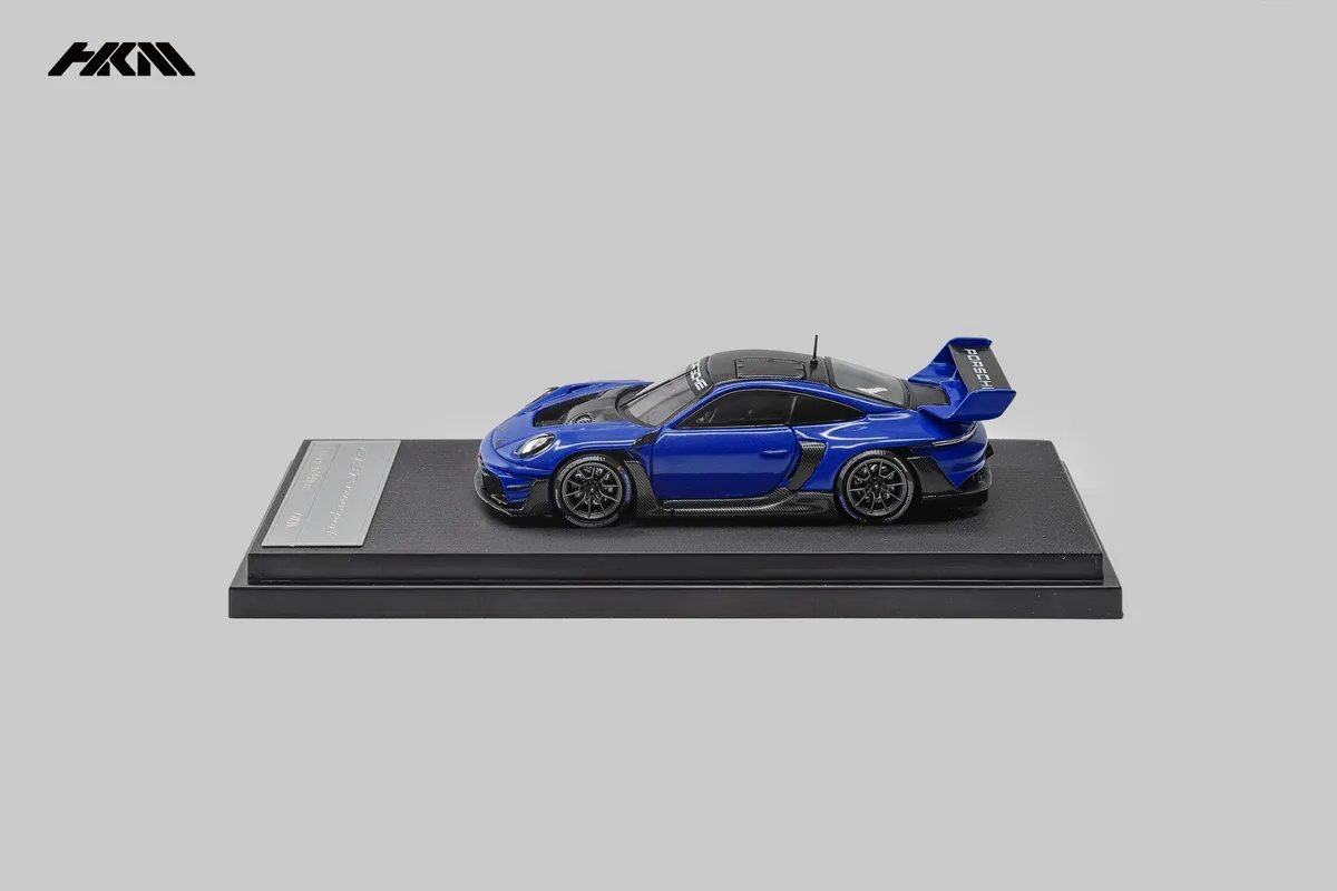 HKM 1:64 911 (992) GT3 R Rennsport San Marino Blue Metallic