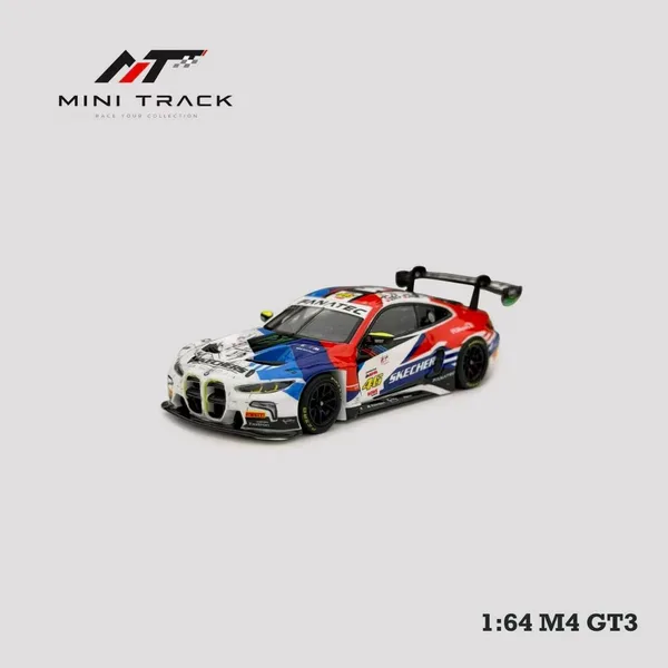 Mini Track 1:64 M4 2nd Generation G82 GT3 Blue-White Racing Livery Carriage #46