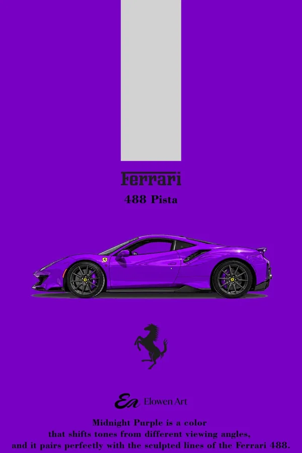Ferrari 488 Pista Midnight Purple