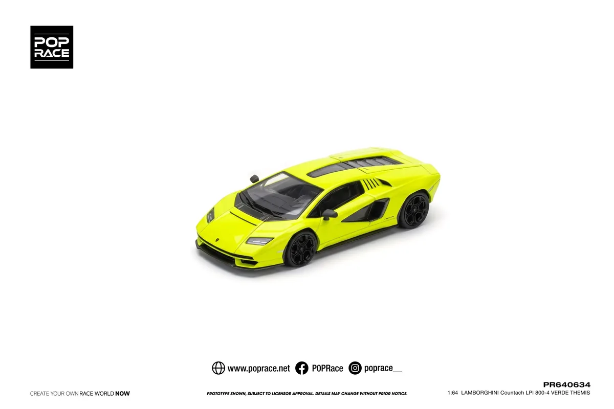 PopRace 1:64 LAMBORGHINI COUNTACH LPI 800-4 VERDE THEMIS - HKD