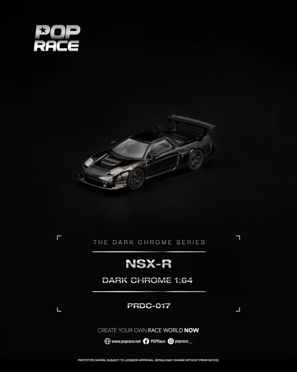 POPRACE 1:64 NSX-R DARK CHROME