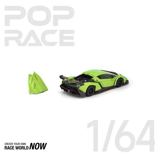 PopRace 1:64 LAMBORGHINI VENENO VERDE ITHACA - HKD