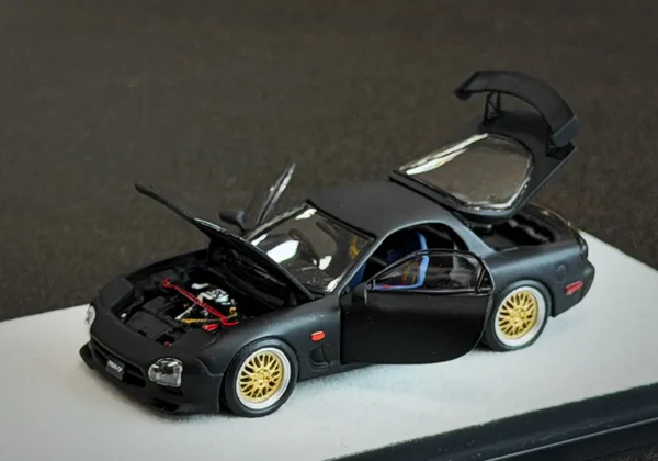 PGM 1/64 Mazda RX-7 Matte Black Ordinary Version
