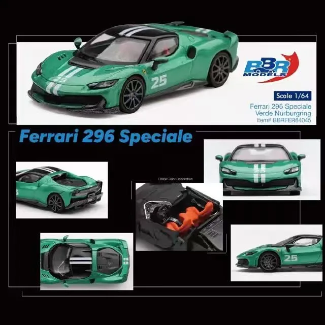 BBR Models 1:64 Ferrari 296 speciale verde