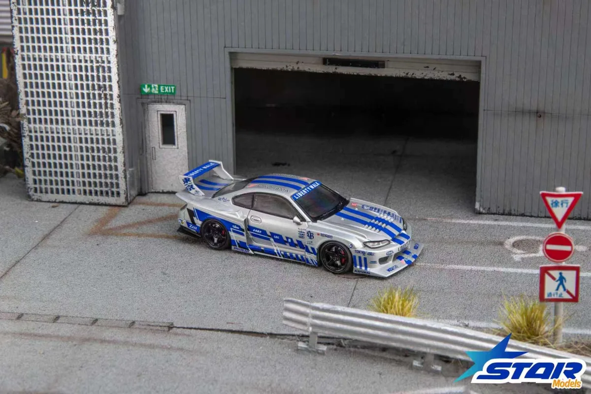 Star Models 1:64 S15 Silvia, Silver-Blue Livery
