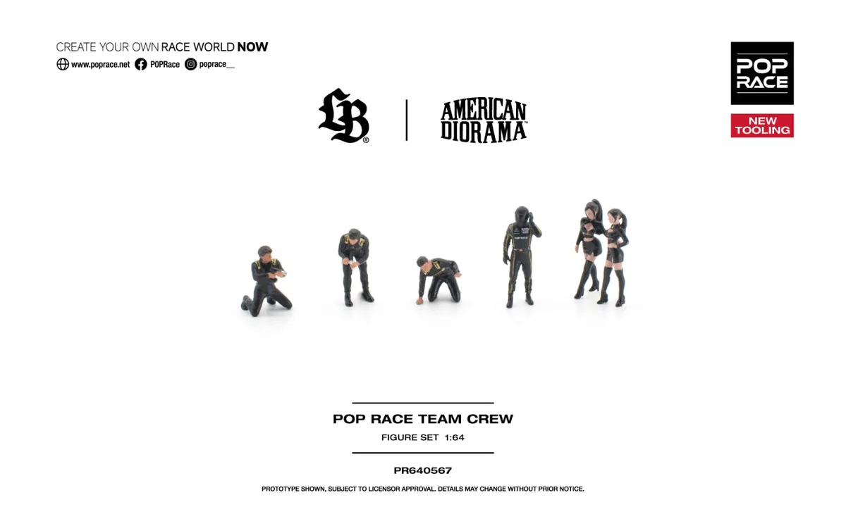 Pop Race Team Crew Figures