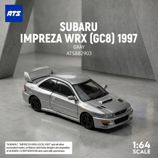 ATS 1:64 Subaru Impreza WRX (GC8) 1997 Gray