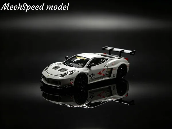 MechSpeed ​​1:64 Resin Model. Fighter Grey Livery 458 GT