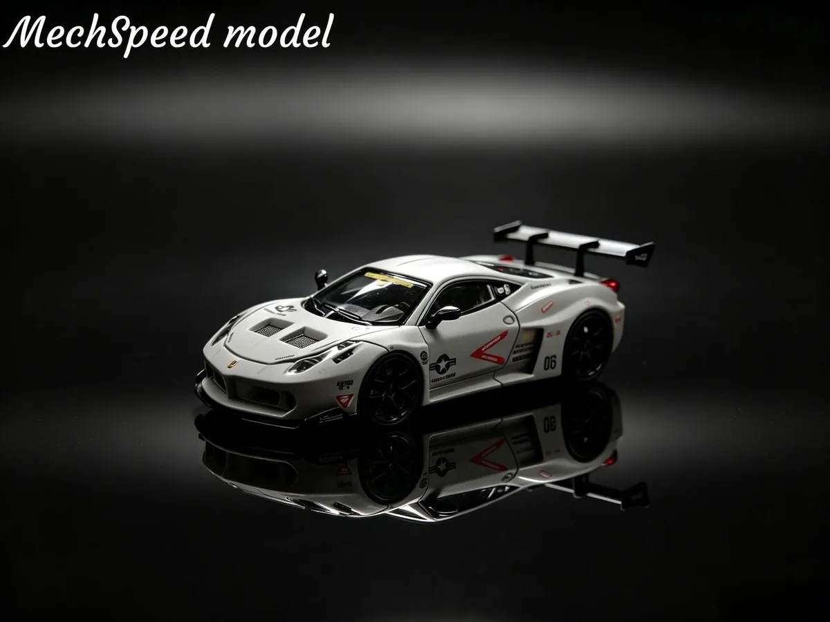 MechSpeed ​​1:64 Resin Model. Fighter Grey Livery 458 GT