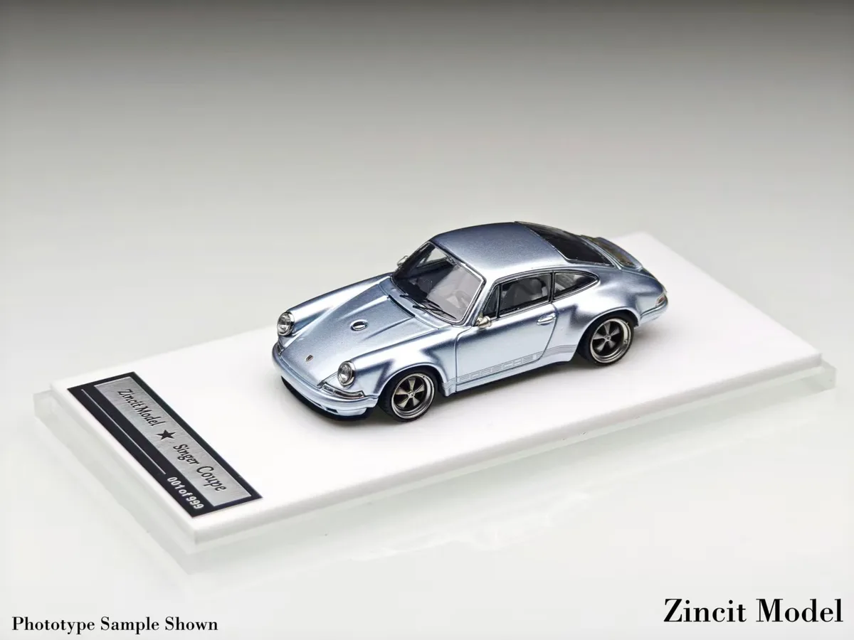 Zincit Model 1:64 Singer Coupe  Foshan Exhibition Glacier Sapphire Blue