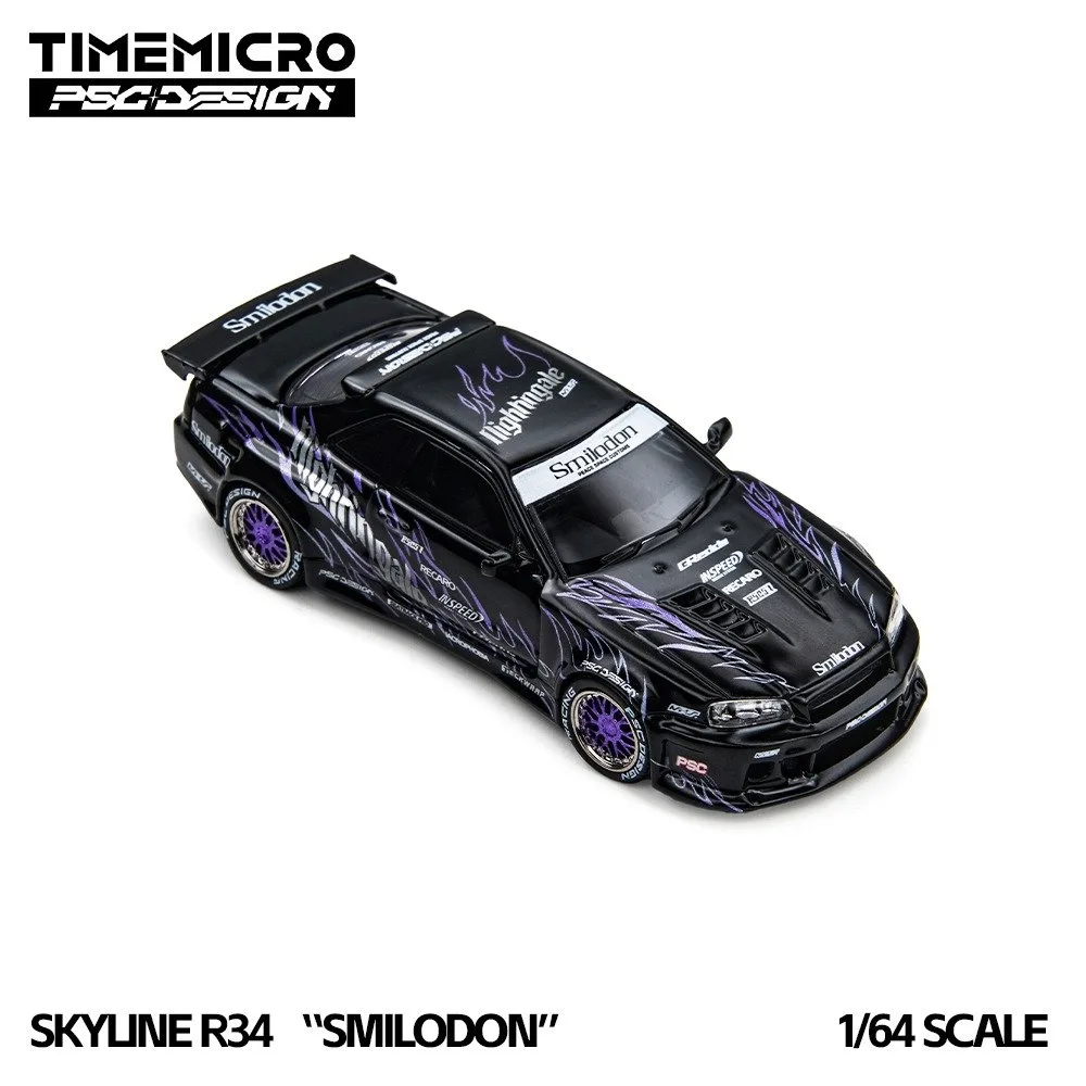TimeMicro × PSC DESIGN 1:64 R34 "Tiger Tooth" Black Nightingale