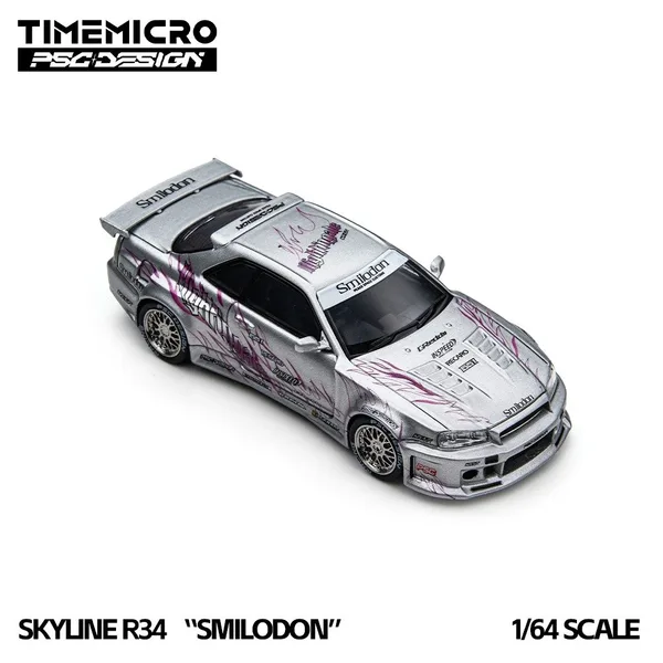 TimeMicro × PSC DESIGN 1:64 R34 "Tiger Tooth" Silver Nightingale