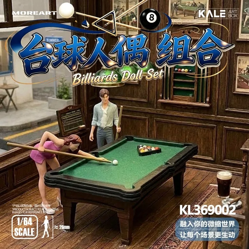 MoreArt & Kaler's Joint-Design 1:64 Pool Player Doll Set
