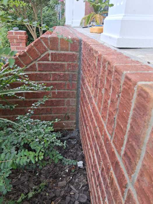 Seal cracks in front porch mortar joints between ports in Madison, MS, photo 3