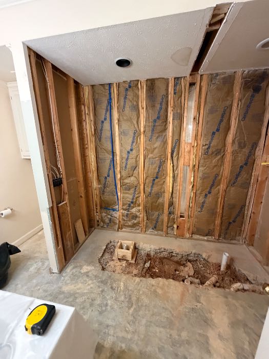 Started demo of a custom bathroom Custom Shower will be a wet room in Brandon, MS, photo 2
