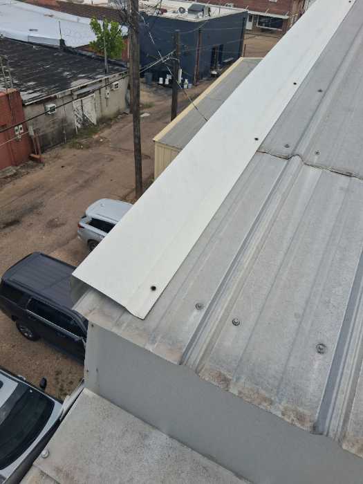 Installing core mold and cable cap flashing the roof in Magee, MS, photo 3