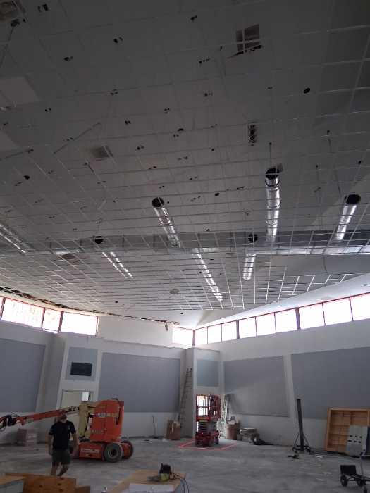 Installing the custom suspended ceiling in Richland, MS, photo 2