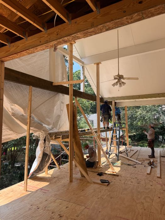 Installing new structural beam in Pearl, MS