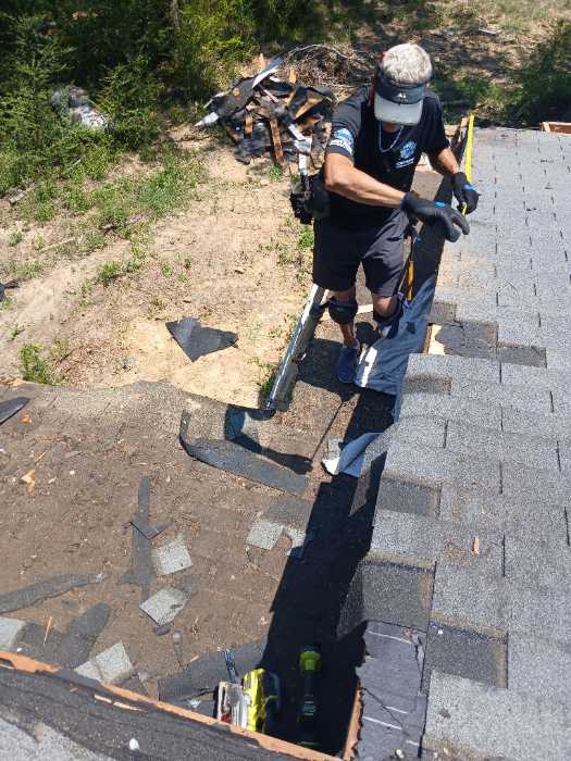 Demoing a damaged roof in Terry, MS, photo 3