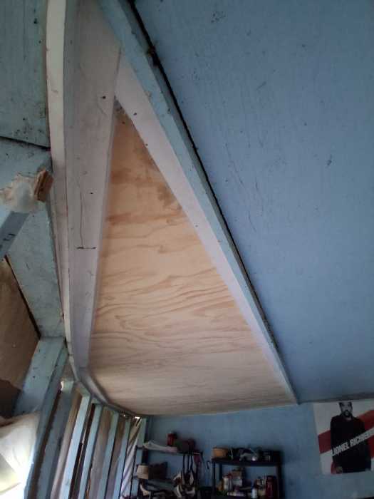 Demoed soffit underneath awning or back porch reinstalled new installation new 3/8 AC in Jackson, MS