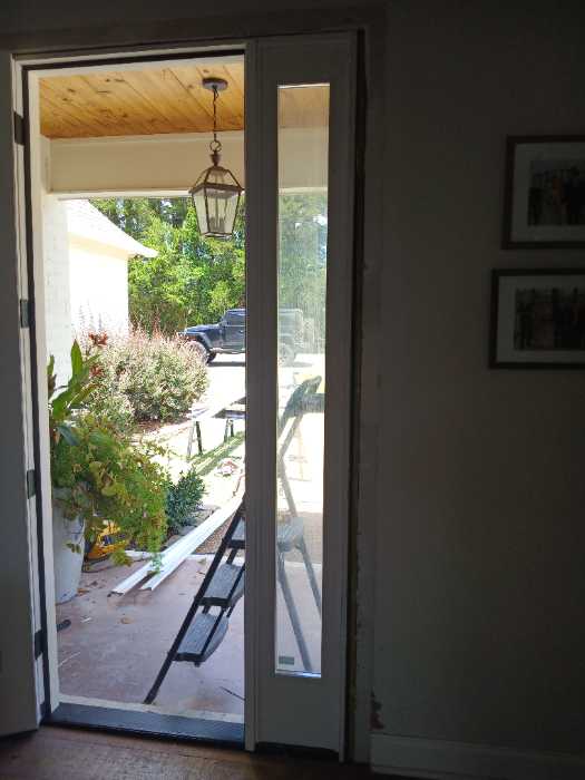 Installing a door and putting trim up in Gluckstadt, MS