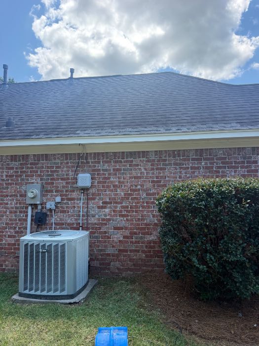 How to fix some singles that were sticking up and replace facia and paint back to match in Florence, MS, photo 3