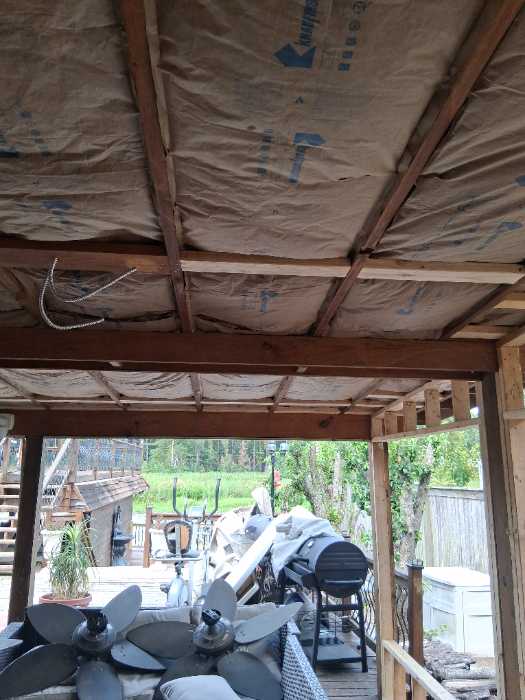 Installing insulation before soffit in Canton, MS