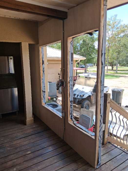 Installing interior paneling when closing in a porch in Brandon, MS, photo 2