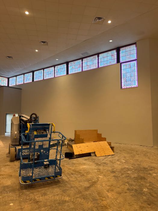Painting walls and sanctuary in Richland, MS