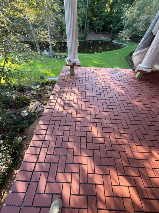 Installing new herringbone brick pavers in Pearl, MS, photo 5