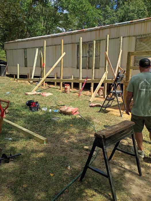 Build a porch with a wheelchair ramp in Florence, MS