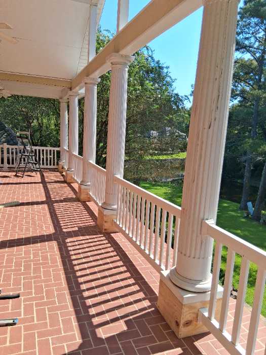 Sitting and adjusting columns and handrails mounting electrical boxes in the base in Pearl, MS