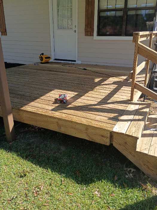 Staining a porch in Brandon, MS