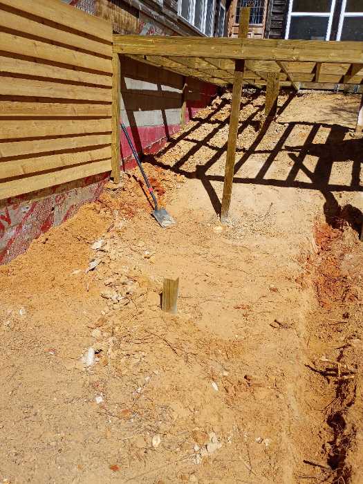 Building up dirt digging trenches so we can connect plumbing in Raymond, MS, photo 3