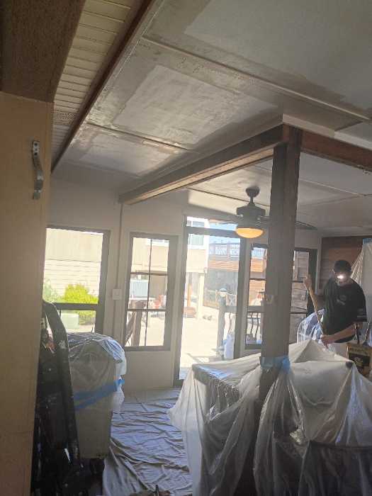 Painting the inside of the back porch in Brandon, MS