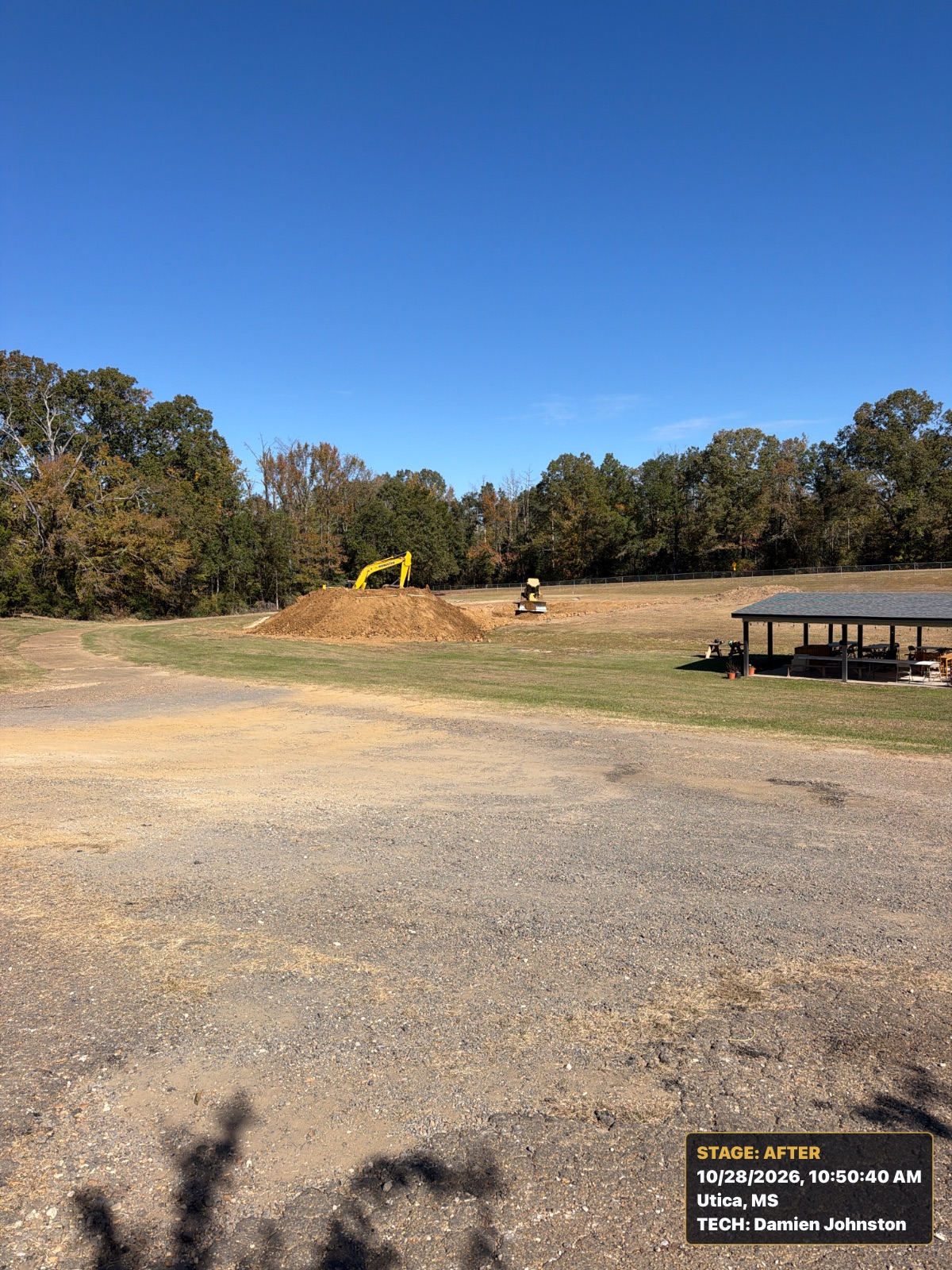 We are digging a pond because we need the dirt for pads to pour concrete in Utica, MS