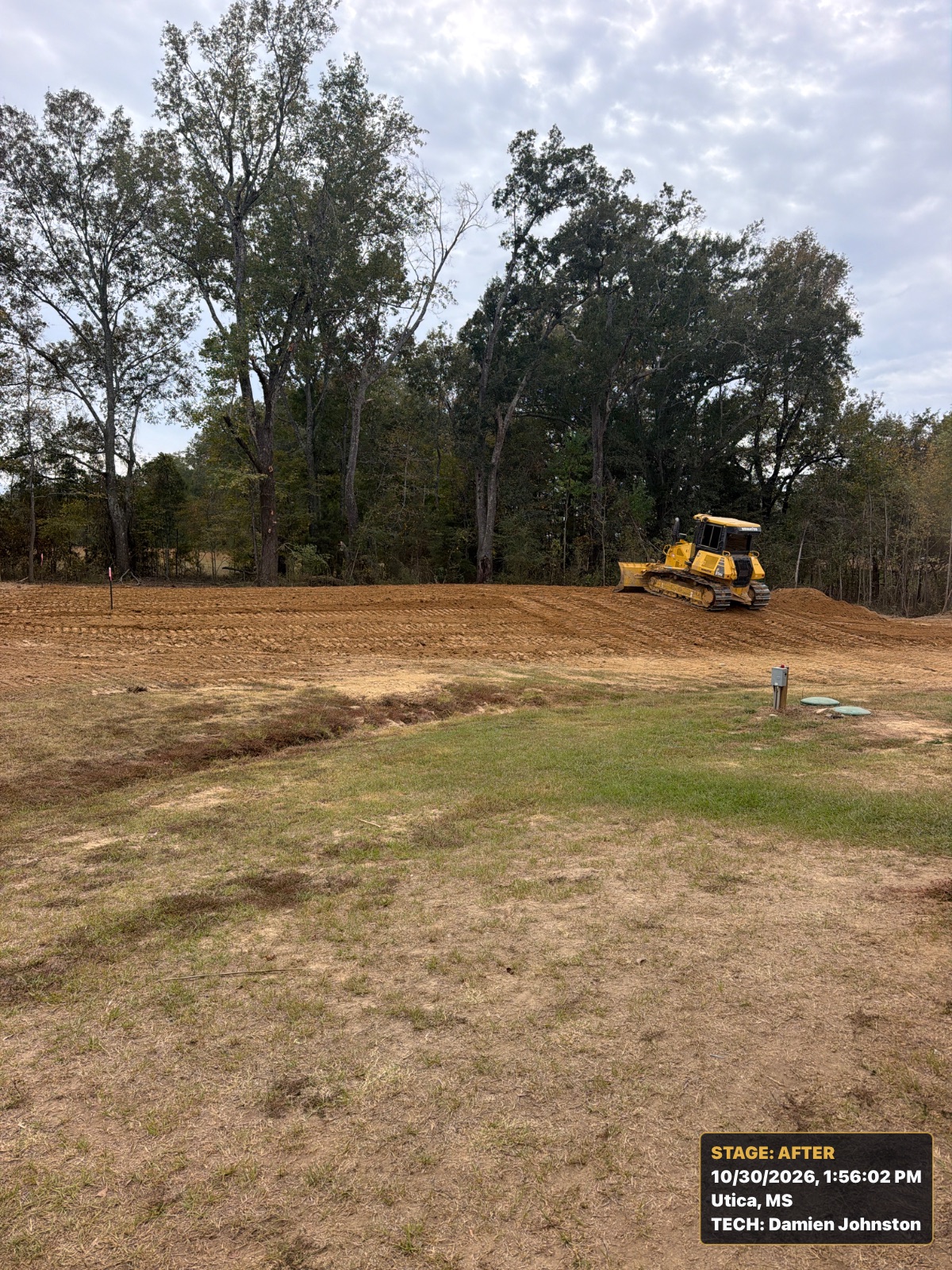We are moving dirt, building a pad for concrete slab in Utica, MS