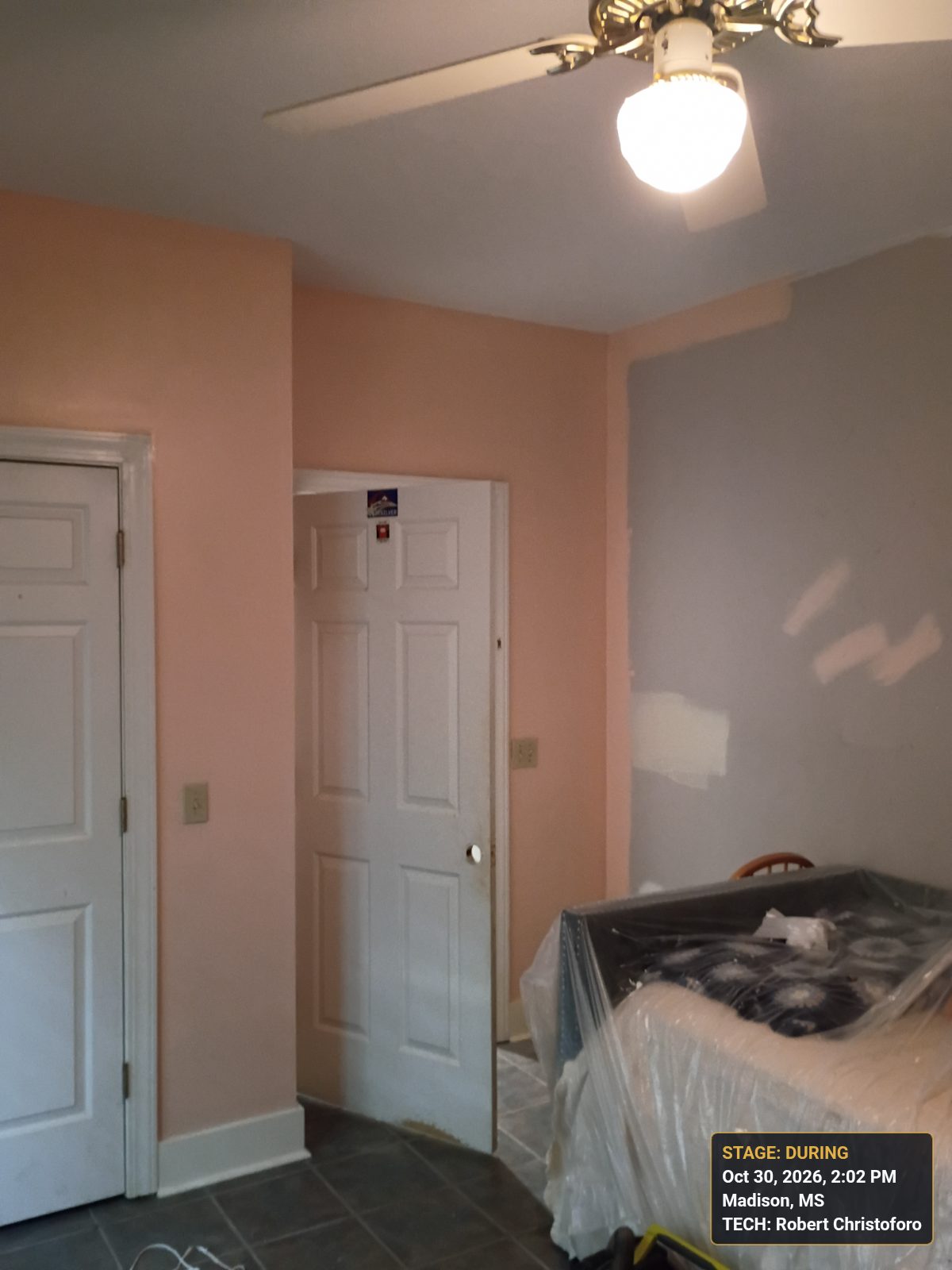 Repainting bedroom walls and trim in Madison, MS, photo 3