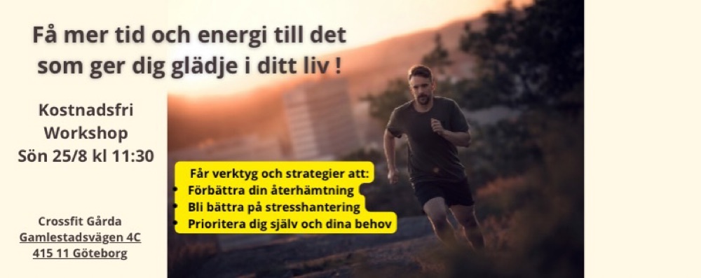 Workshop - Minska din trötthet och stress