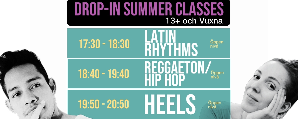 DROP-IN SUMMER CLASSES 3 klasser