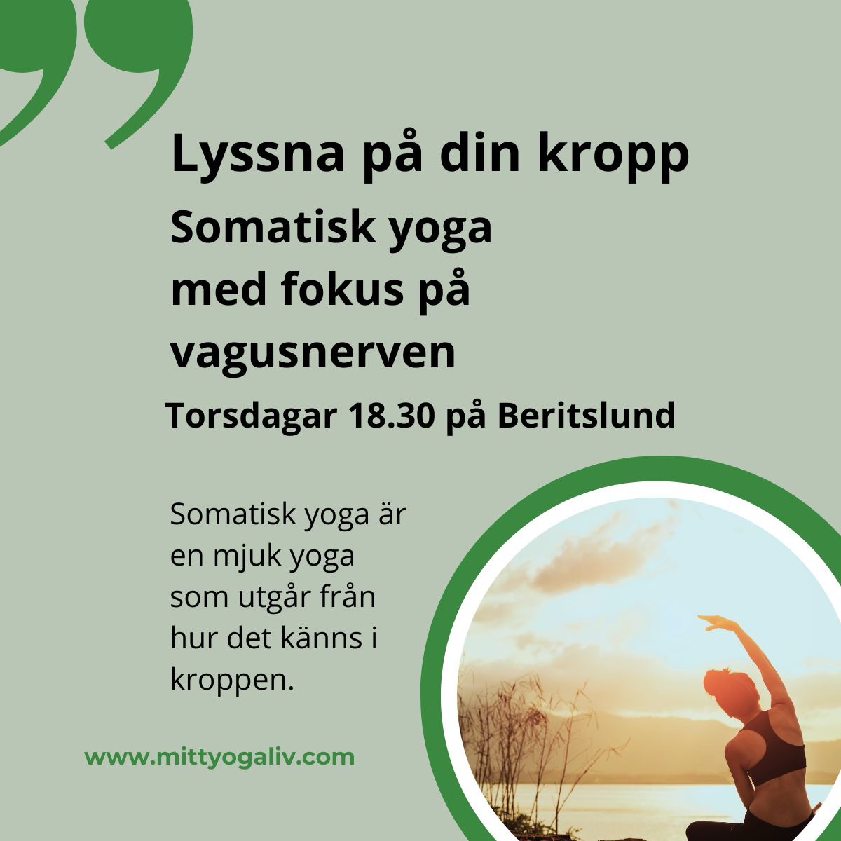 Somatisk yoga med fokus på vagusnerven