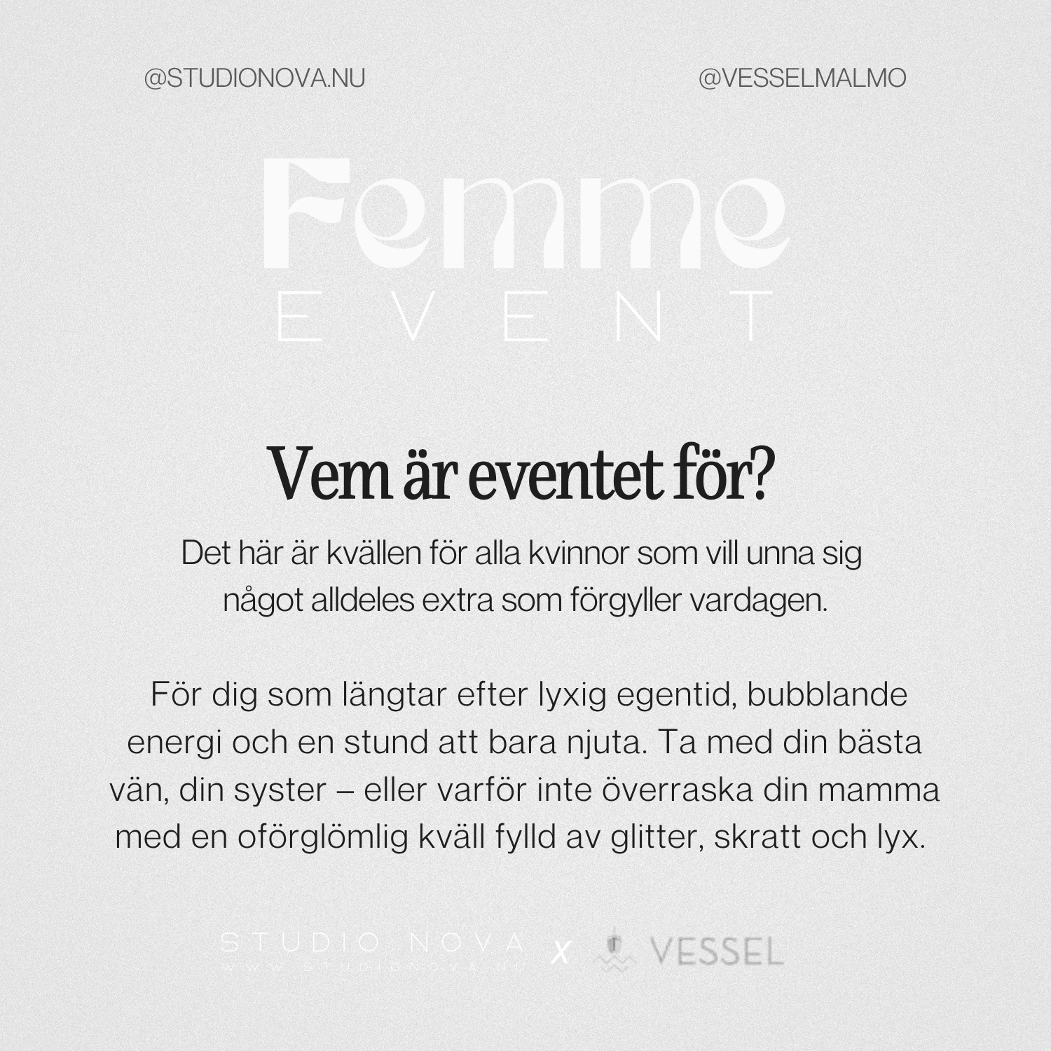FEMME event med Studio Nova