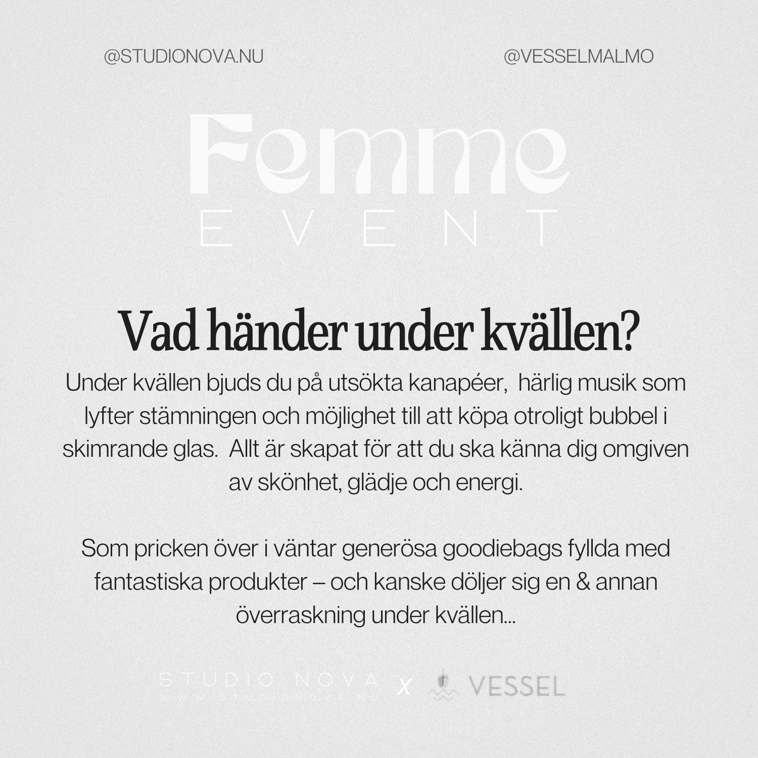 FEMME event med Studio Nova