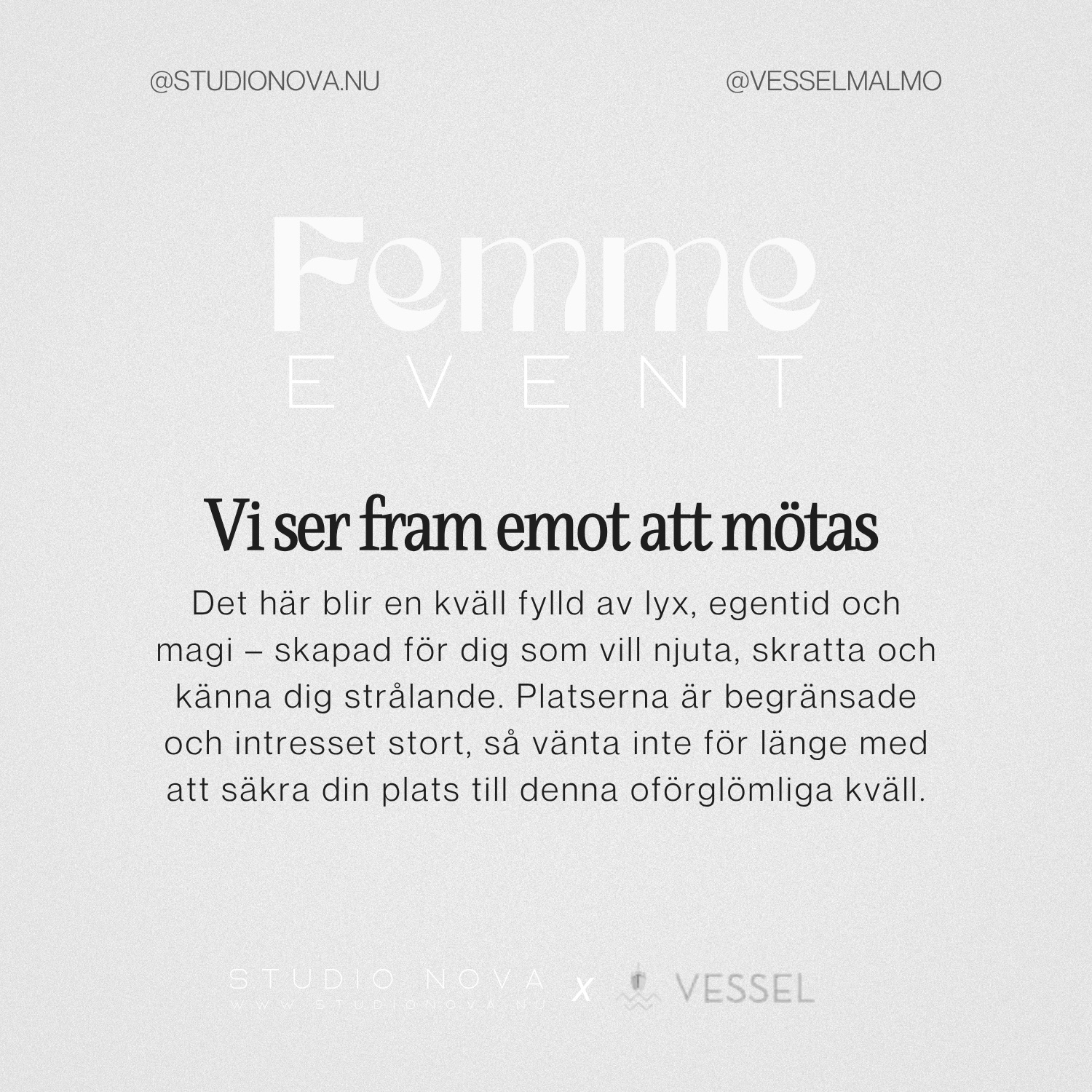 FEMME event med Studio Nova