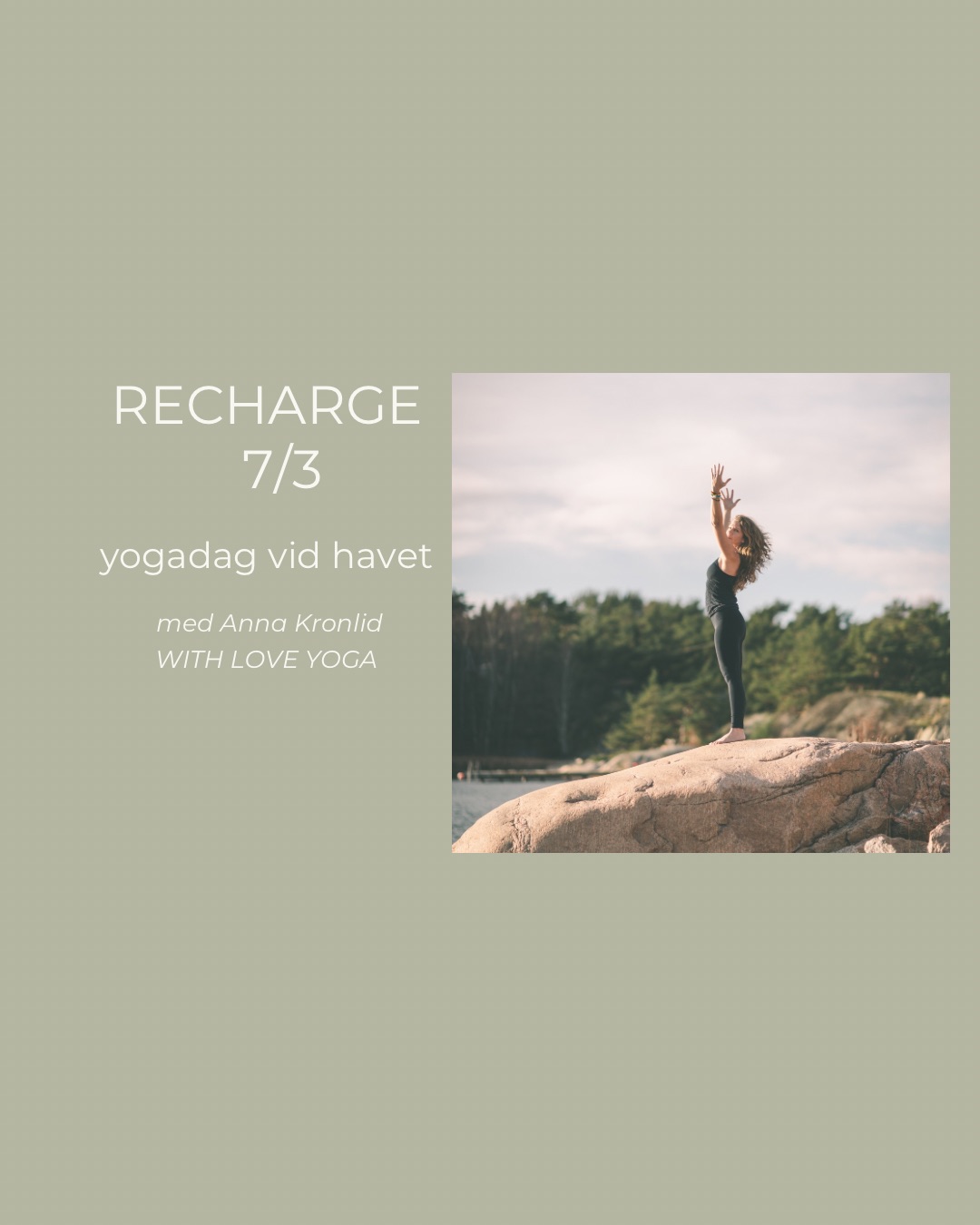 Recharge - yogadag vid havet med temat TA HAND OM DIG SJÄLV