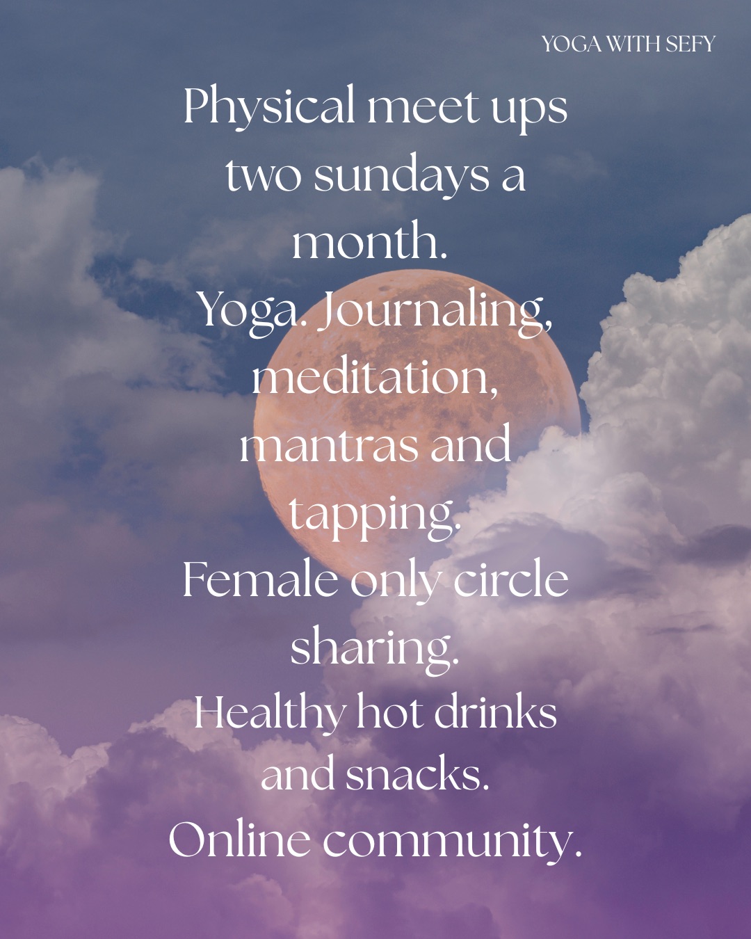 Yoga with the moon- yoga and circle get together for women