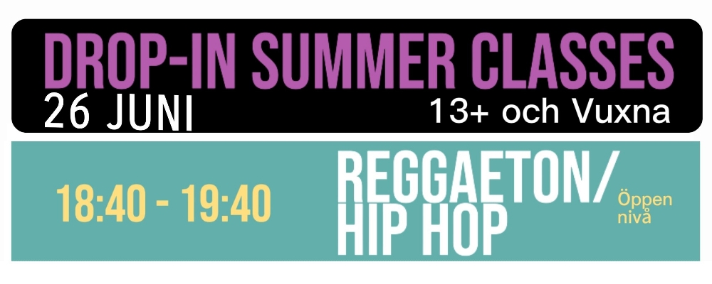 DROP-IN Reggaeton/Hip hop 13+/Vuxen