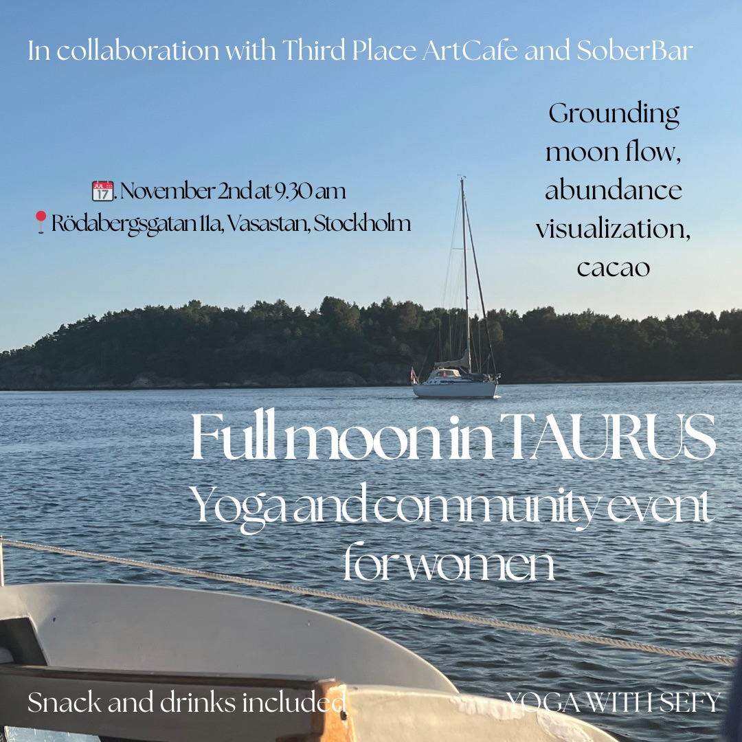 Full moon in Taurus- yoga event for women in Vasastan
